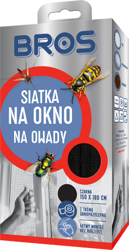 Obrazek BROS SIATKA NA OKNO 150x180 CZARNA